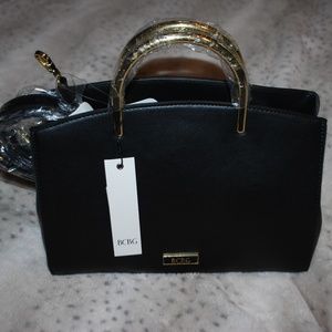 NWT BCBG Black & Gold Purse